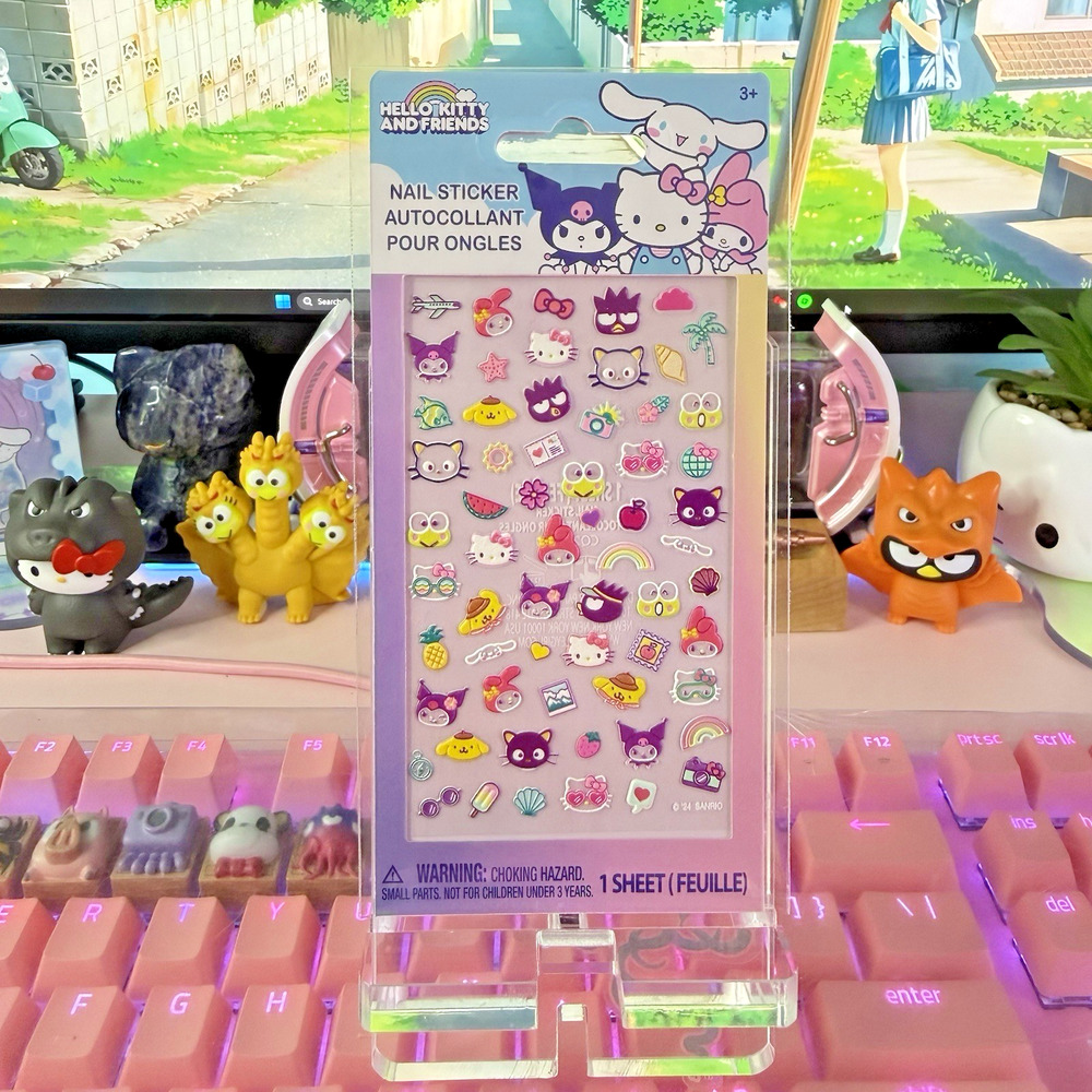 Hello Kitty & Friends Nail Stickers Decals Kuromi My Melody Pompompurin Sanrio